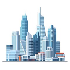 Obraz premium city skyline vector illustration