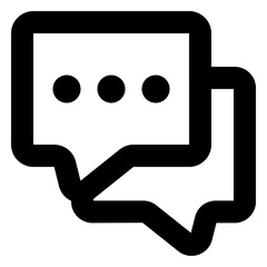 Overlapping Speech Bubbles Icon