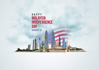 Malaysian independence day or Merdeka day concept design. © DOERS