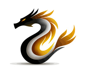 Stylized dragon graphic design