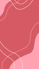 Abstract Pink Red Minimalist Wavy Line Background
