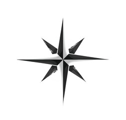 Compass rose graphic design illustration