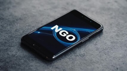 Call from an NGO on a cell phone.