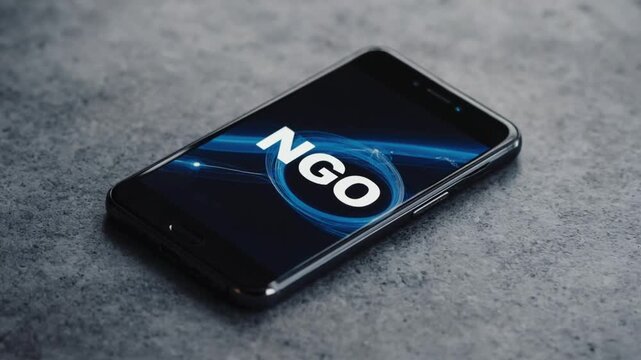 Call from an NGO on a cell phone.