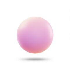 Fototapeta premium Pink and Purple Gradient Sphere on White Background