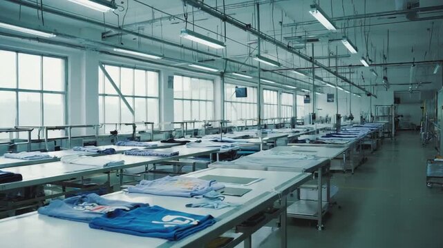 T-shirt printing factory.