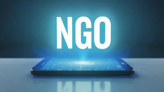 Call from an NGO on a cell phone.