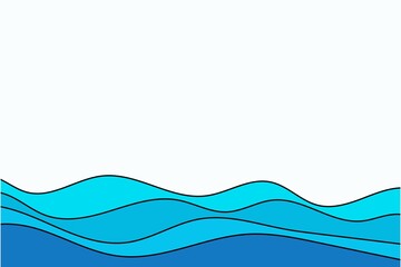 Water waves, ocean waves, sea wave, blue water splash