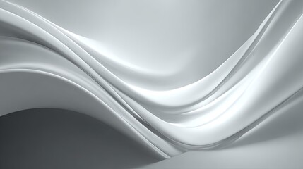 Obraz premium Smooth, flowing curves of light gray.