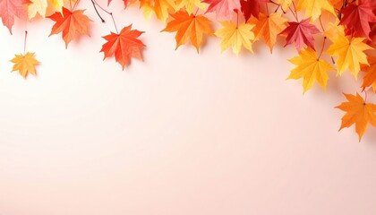 Fototapeta premium Autumn leaf display natural setting photography colorful environment close-up perspective seasonal aesthetics