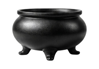 Black Cauldron with One Stubby Leg isometric on Transparent Background