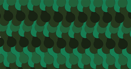 layered circles, overlapping green gradient pattern