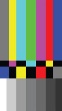 Television Test Pattern Stripes. Error TV Screen. vector illustration