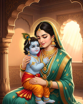 Krishna Janmashtami sacred journey rain-soaked Vasudev carries infant Krishna under serpent canopy