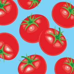 Fresh ripe tomatoes illustrated in clean vector style..eps
