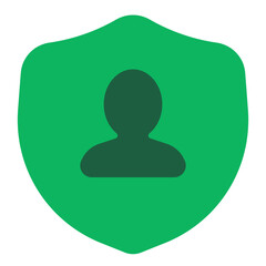 Person Protected by Shield Icon