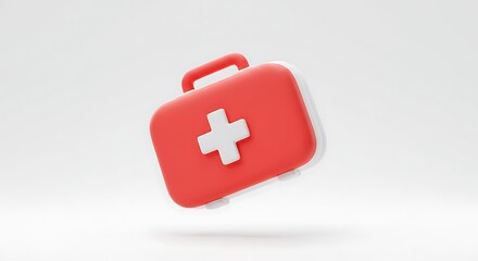 Fototapeta premium Medical first aid kit 3 d render