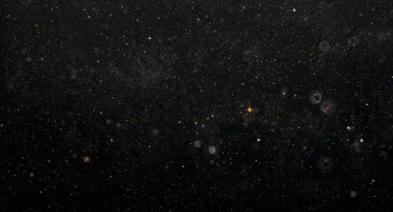 Deep space black with glowing stars in abstract art painting styles