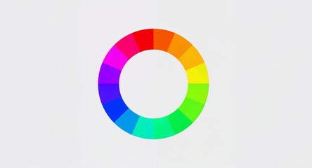 Basic color ring in abstract vector art styles