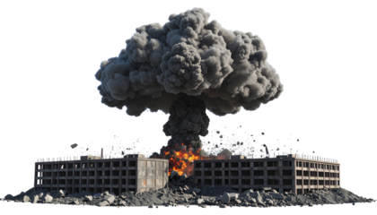 Explosion border isolated on transparent background