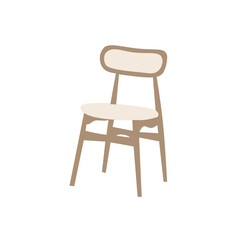 vector illustration of brown chair in furniture industry  