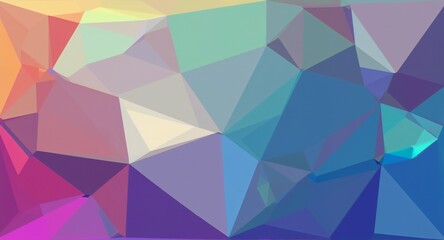 Fototapeta premium Low poly gem shapes in abstract vector art styles