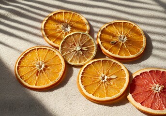 orange and lemon slices