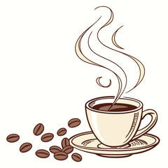 cup of coffee vector illustration