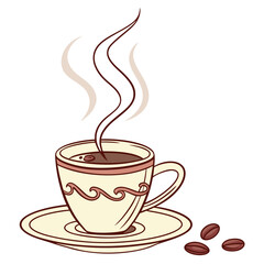 cup of coffee vector illustration