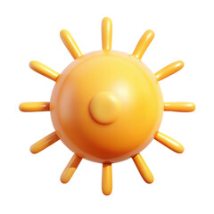 A cheerful cartoon sun character with a friendly face and jagged rays against a black background