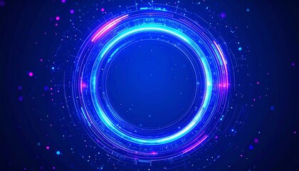Abstract glowing circular design