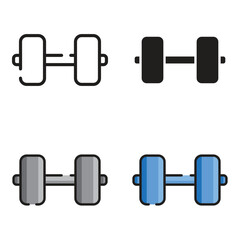 Vector Dumbbell Illustration - Gym Equipment Sign