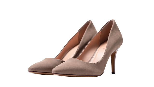 Stylish high heels in taupe color, featuring sleek design and elegant silhouette, perfect for formal occasions or everyday wear
