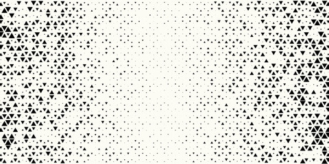 Triangle grid seamless pattern for bullet journal. Black dot grid for notebook paper. Vector illustration on white background.