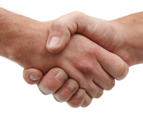 Handshake agreement signifying trust and collaboration in business isolated on transparent background