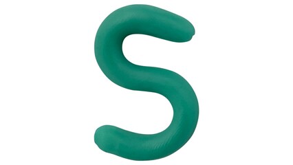 Letter alphabet made of colour the clay.