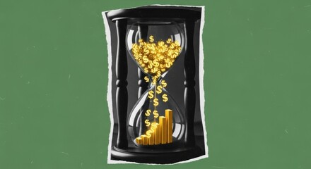 Time is Money: Strategic Financial Growth and Investment Flow Depicted Through Hourglass