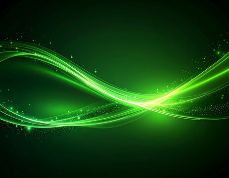 Abstract green wave design