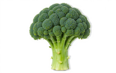 Close up Broccoli isolated on white and transparent background
