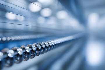 Metallic fiber optics background with lots of light spots