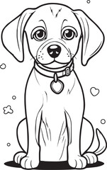 Fototapeta premium dog front view vector 