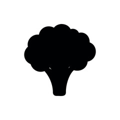 Broccoli Silhouette: Vegan Food Icon,  Healthy Eating Symbol,  Vector Graphic vector
