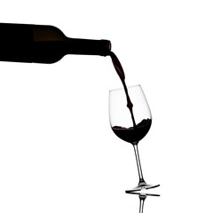 wine bottle and glass