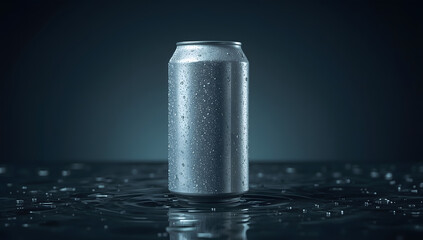 Canned bottle mockup