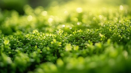 Bright forest rays shining on green moss high resolution picture