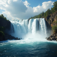 Fototapeta premium beautiful waterfall in the forest