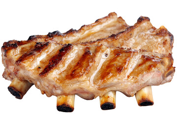 Juicy grilled pork ribs with smoky flavor, showcasing perfect grill marks and tender texture. Ideal for barbecues and meat lovers