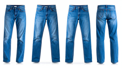 Men's Blue Jeans Front and Back Views - Apparel Photography