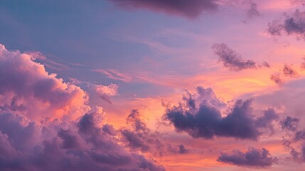 Sunset sky, colorful clouds
