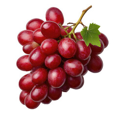 Fototapeta premium Fresh red grapes bunch isolated on transparent background